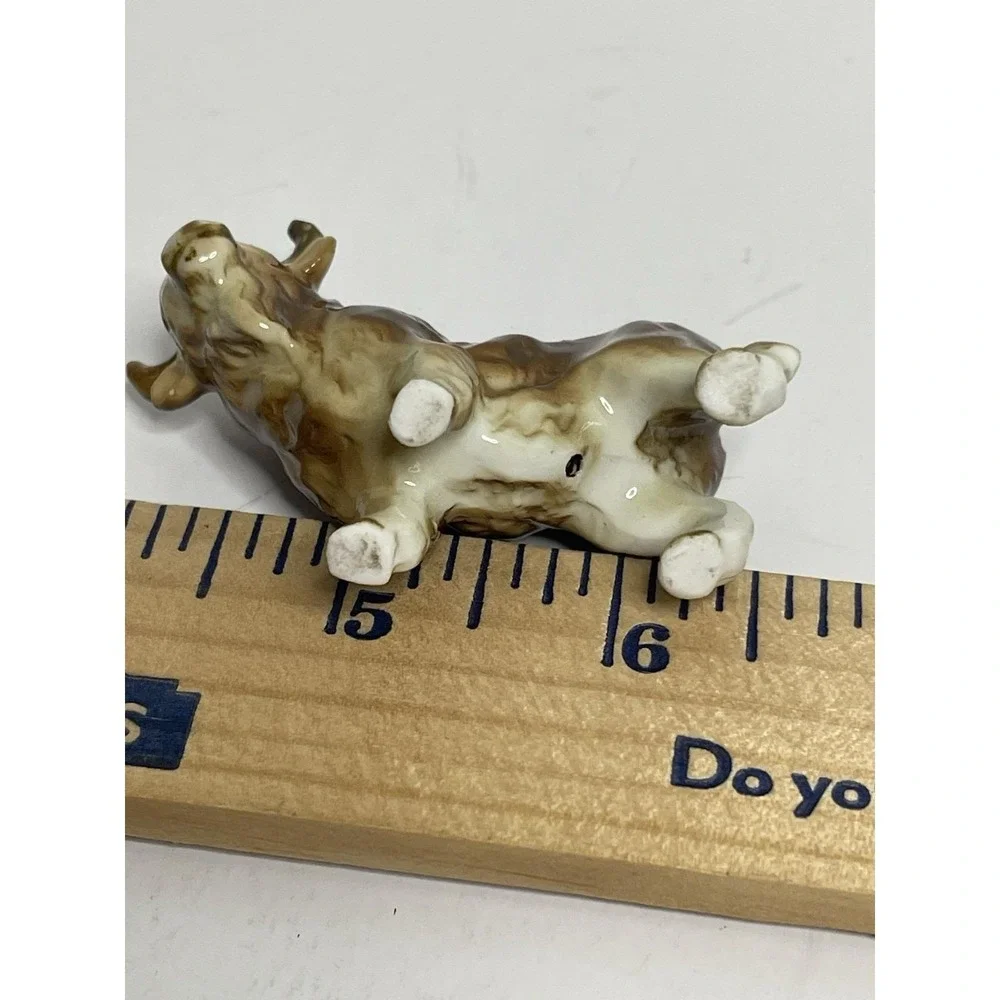 American Bison Buffalo Calf Miniature Figurine 2 Porcelain One Metal Brass? READ